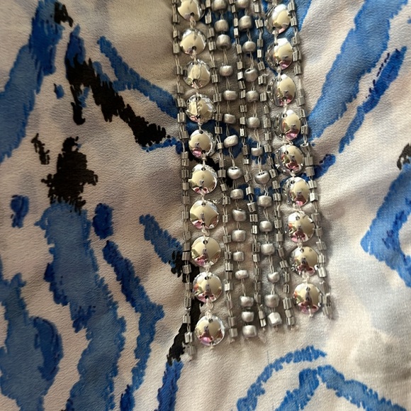 Ikat print beaded coverup size large Nwt - Picture 8 of 10